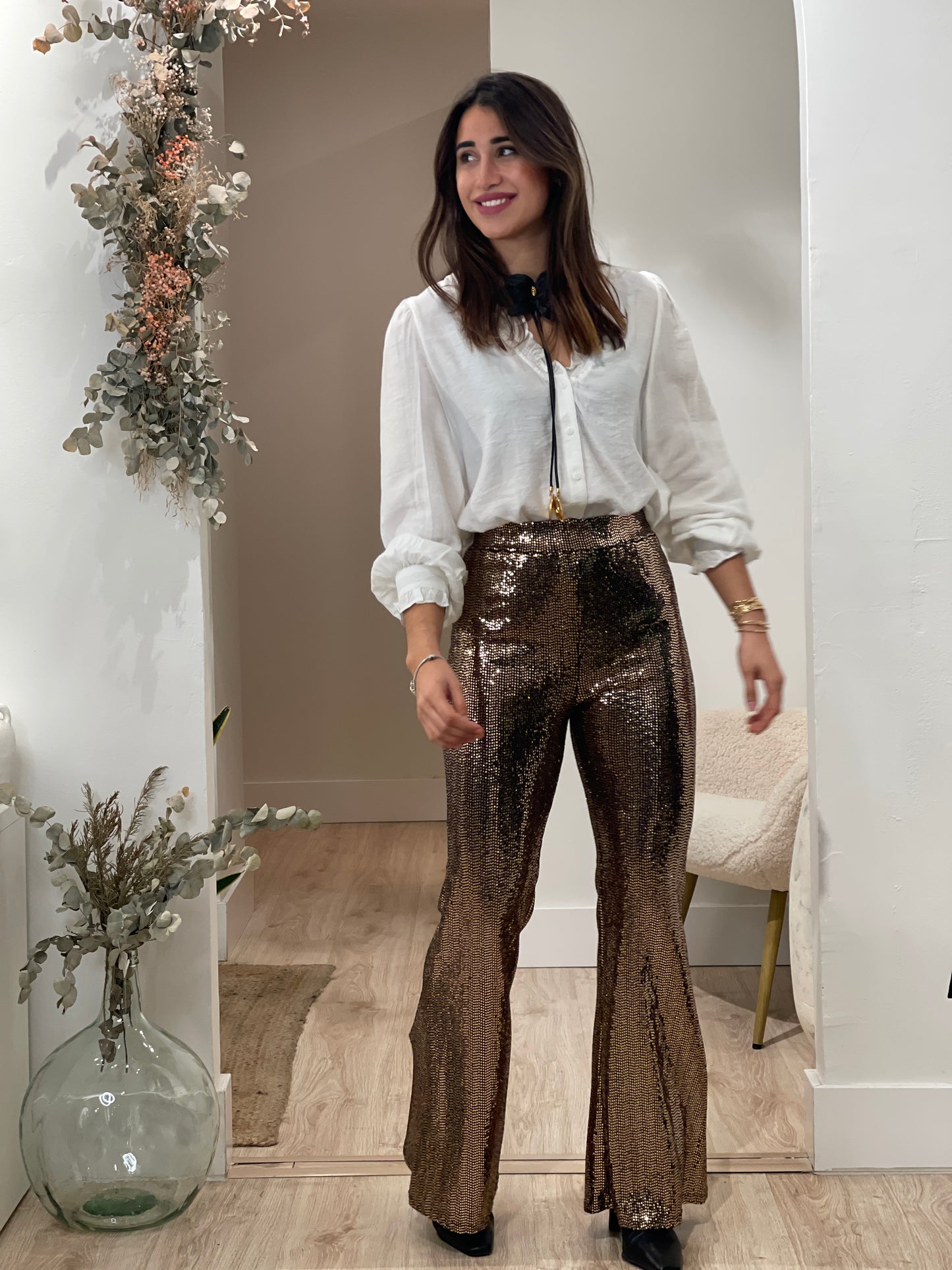 PANTALON PARTY GOLD