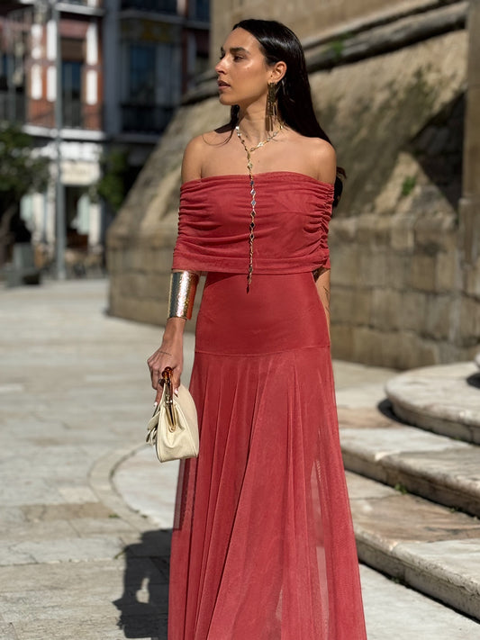 VESTIDO VERA TERRACOTA
