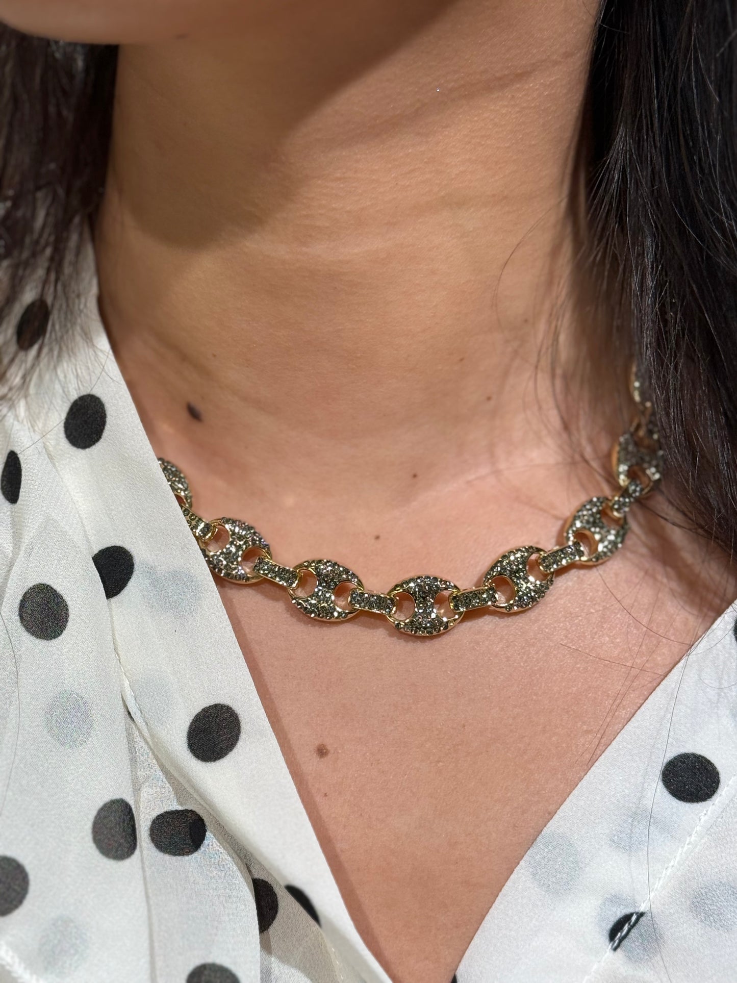 COLLAR ESLABONES STRASS