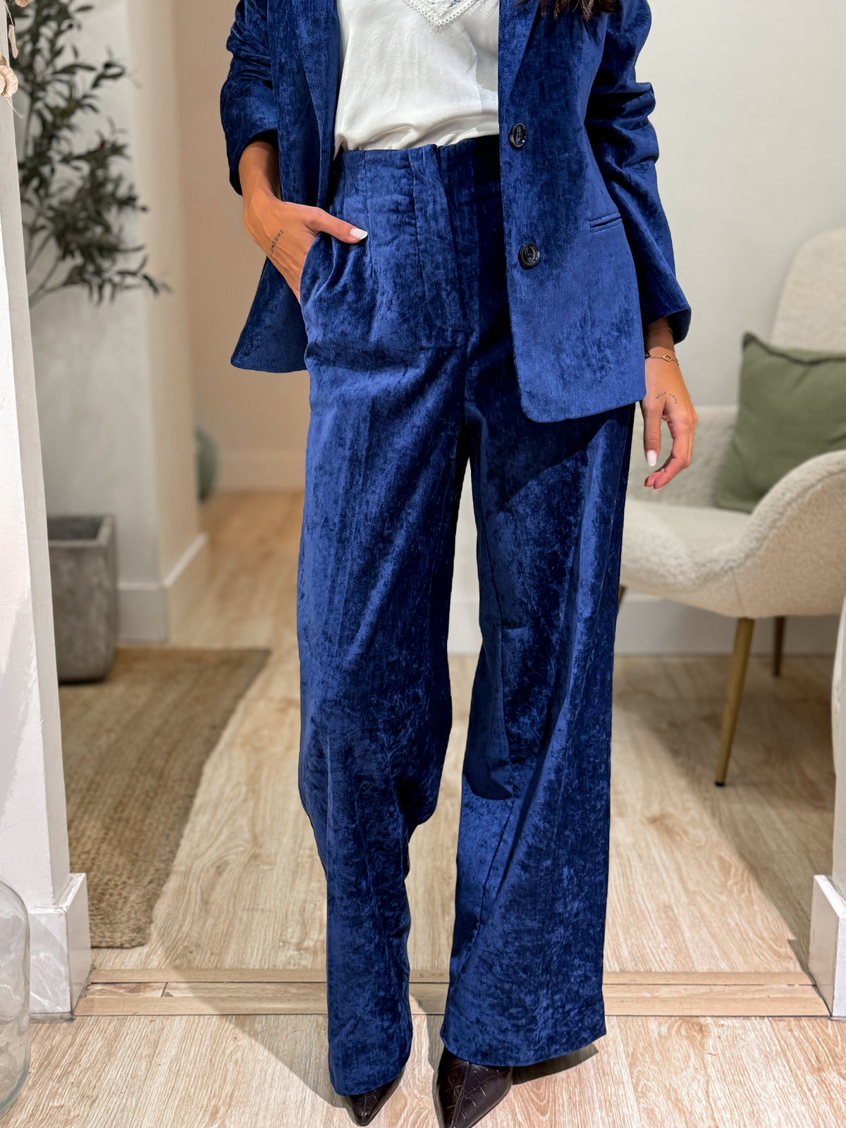 PANTALON VELVET BLUE