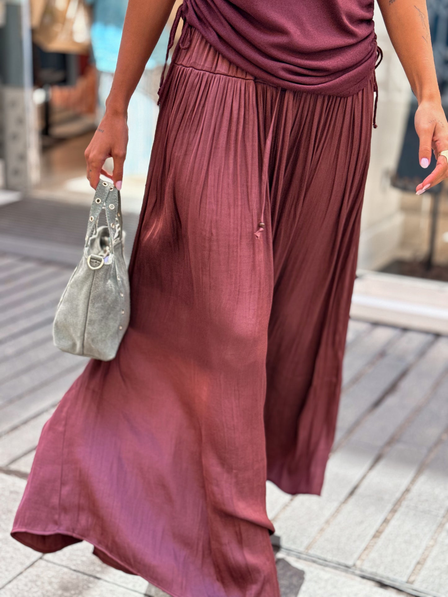 PANTALON SATEN BUGANVILLA