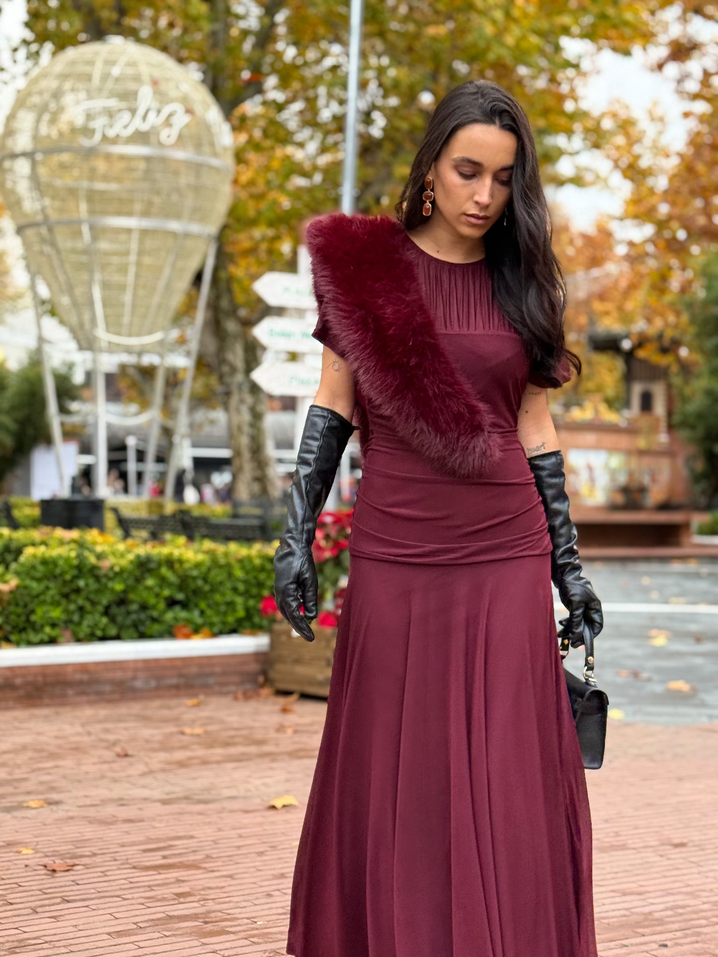 VESTIDO BENEDETTA BURDEOS