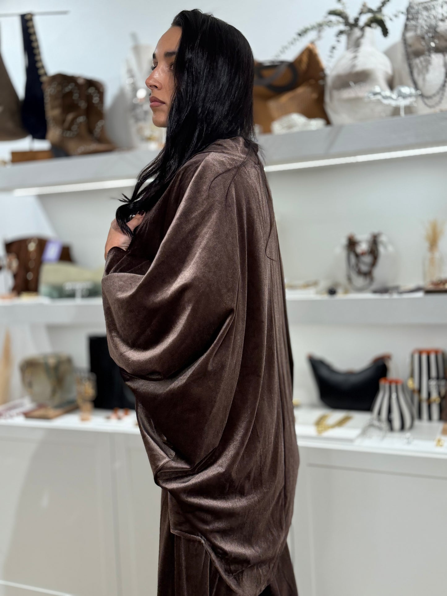 KIMONO TERCIOPELO BROWN