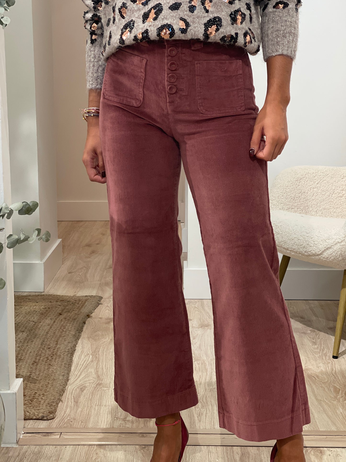 PANTALON PANA TERRACOTA