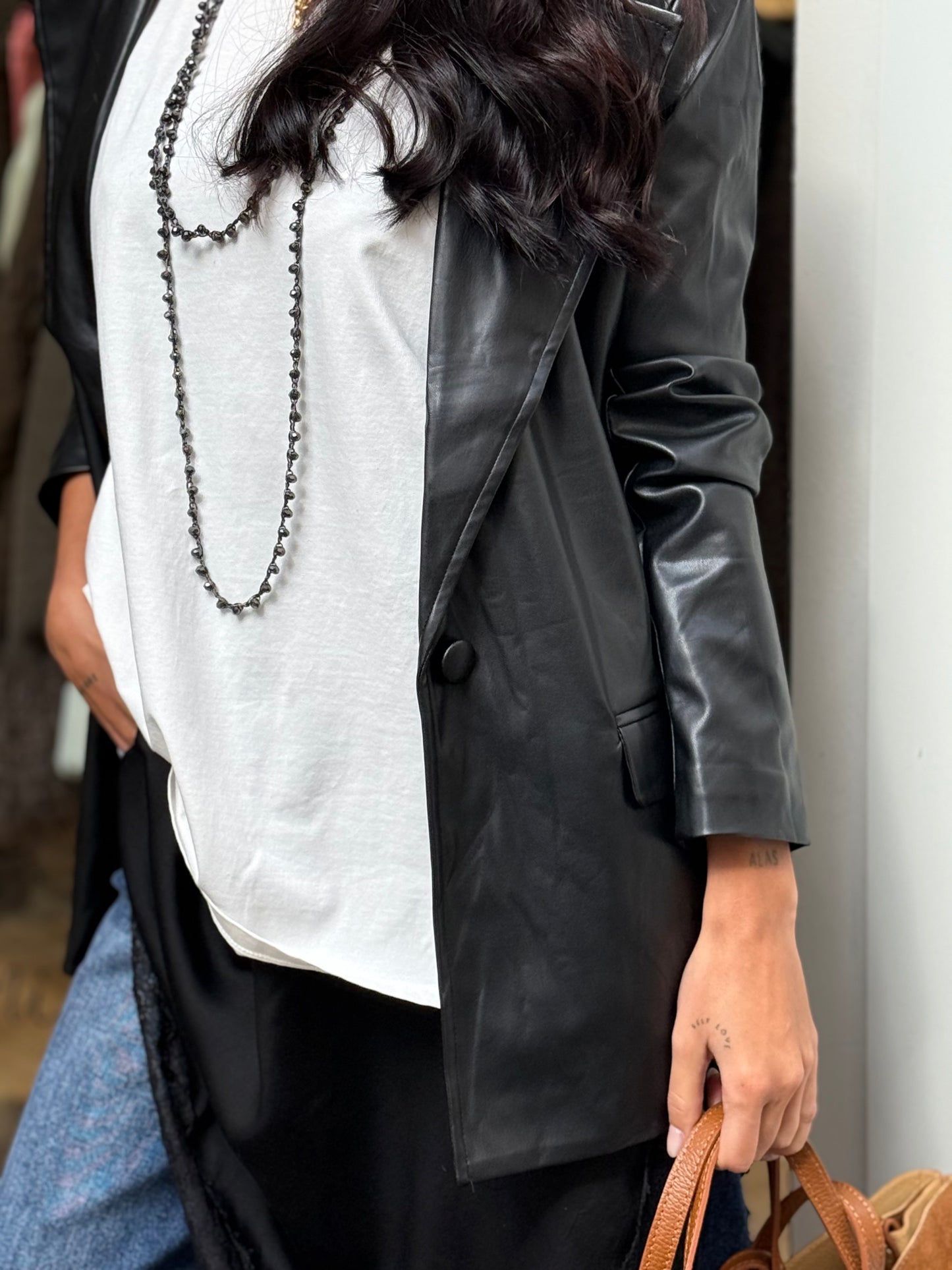 CHAQUETA POLIPIEL BLACK