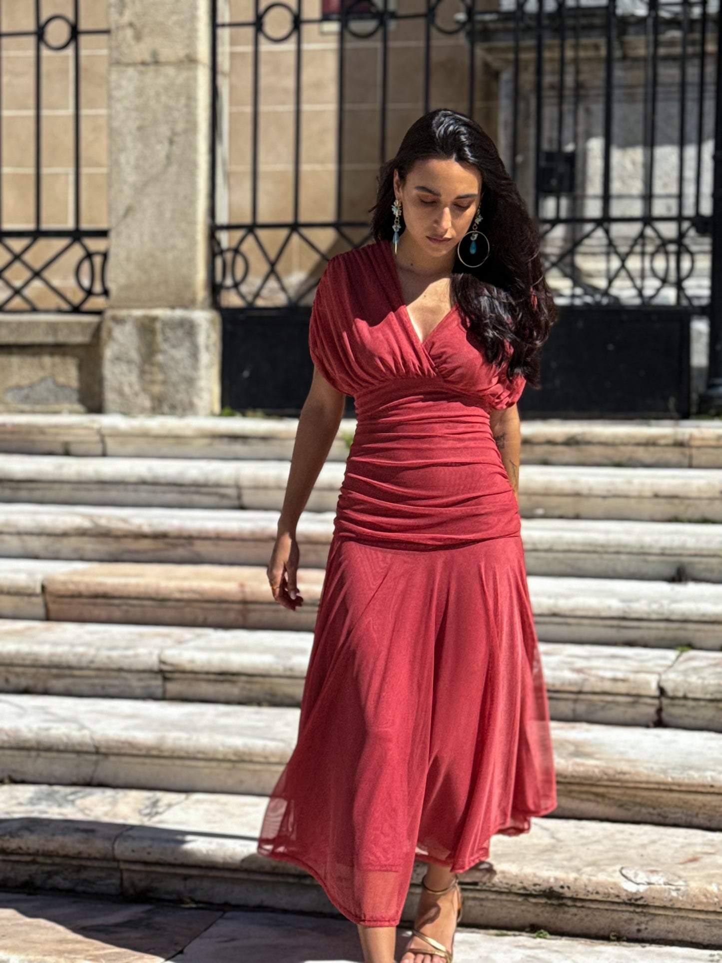 VESTIDO CHIARA TERRACOTA