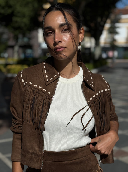 CHAQUETA ANTE CAMEL