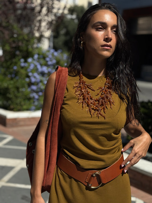 COLLAR CORALES BROWN