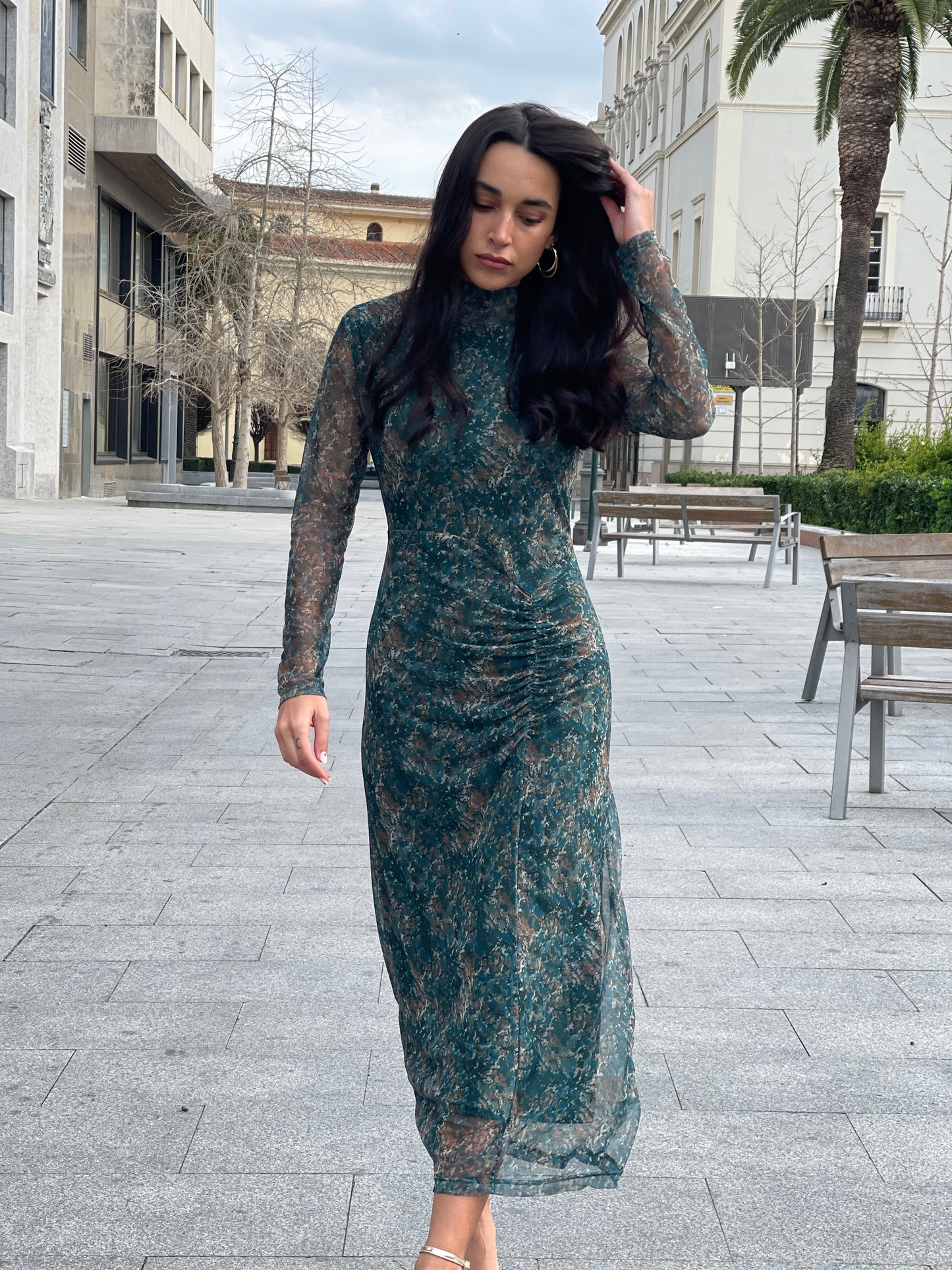 VESTIDO FLORES GREEN