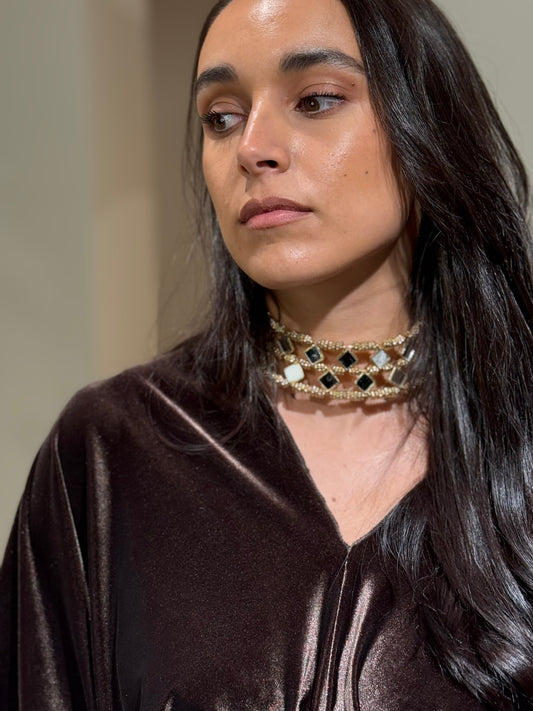 CHOKER  ESPEJOS GOLD