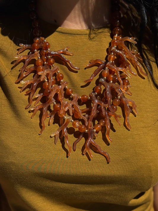 COLLAR CORALES BROWN