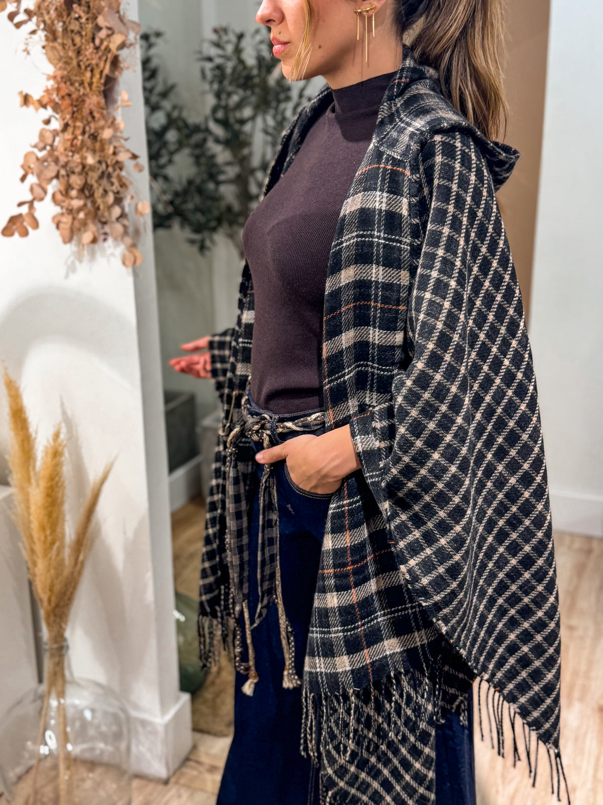 PONCHO ASPEN DARK