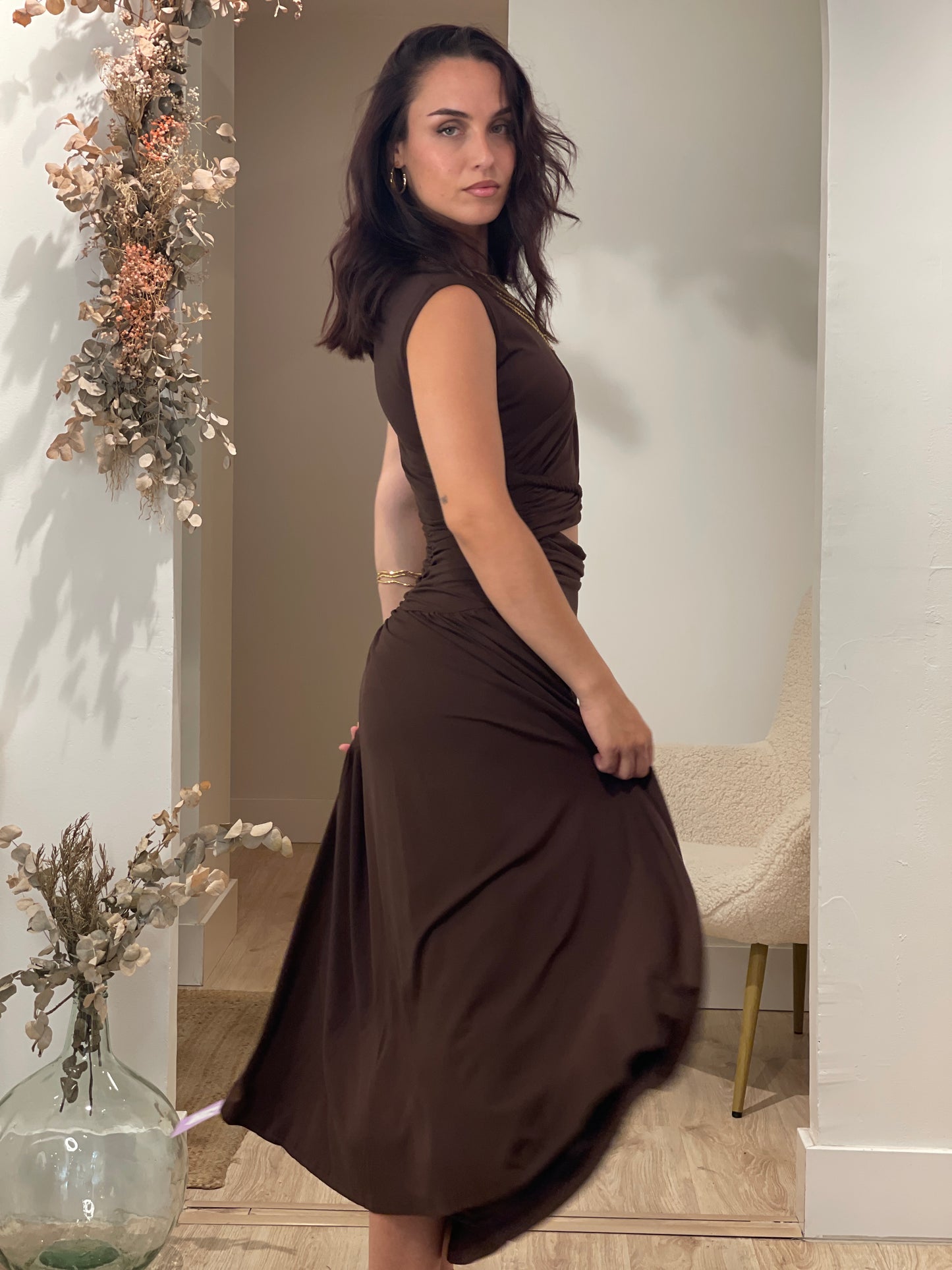 VESTIDO ARTEMISA BROWN