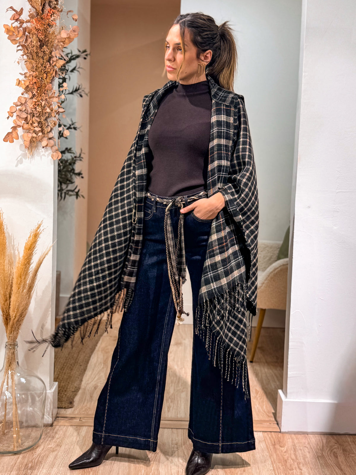 PONCHO ASPEN DARK