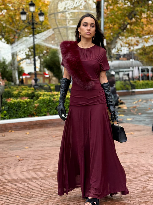 VESTIDO BENEDETTA BURDEOS