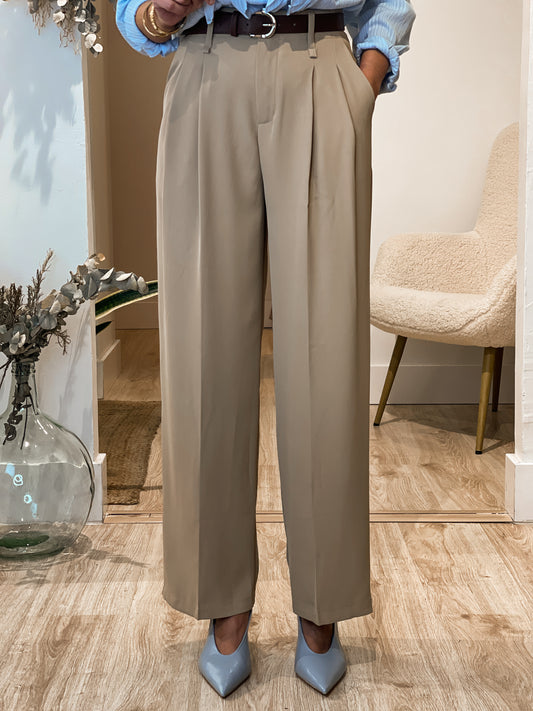 PANTALON PINZAS CAMEL