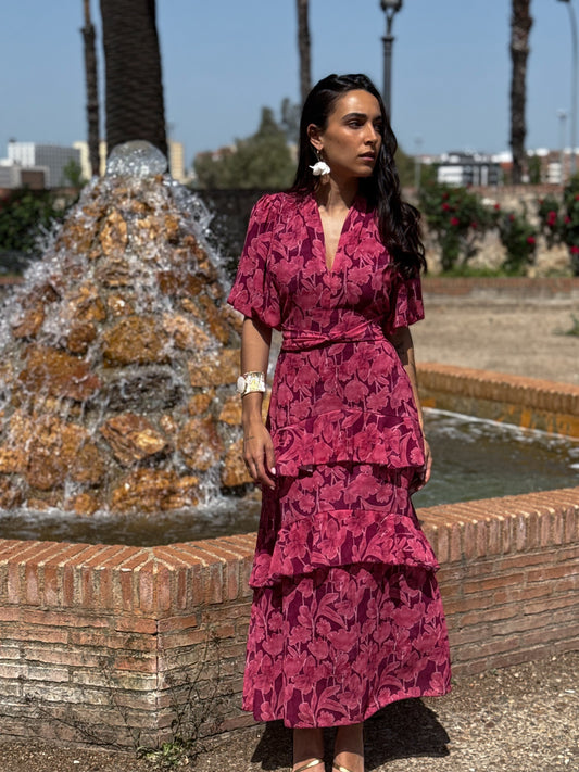 VESTIDO JIMENA ROSA (PREVENTA) Compre ahora!! y reciba el 03 de Junio aprox.