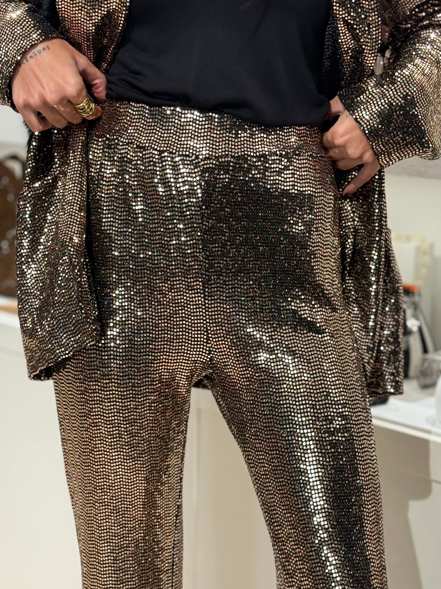 PANTALON PARTY GOLD