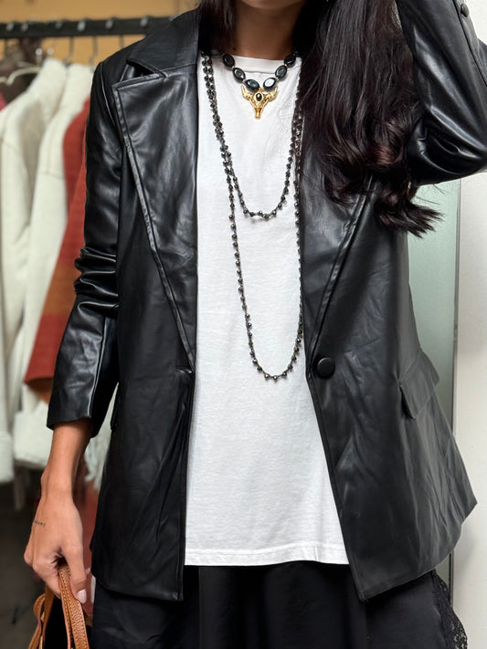 CHAQUETA POLIPIEL BLACK