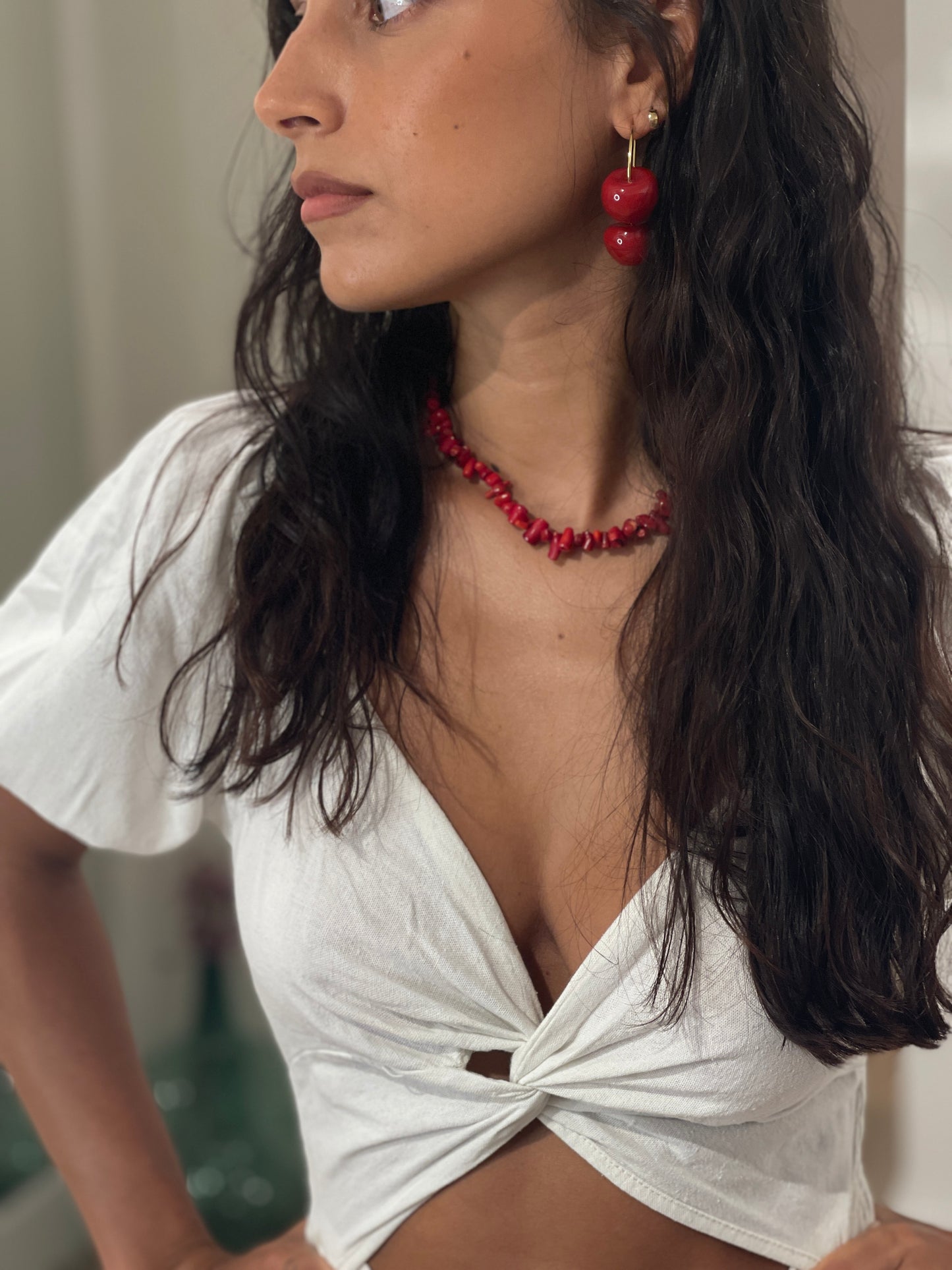 COLLAR CORAL RED
