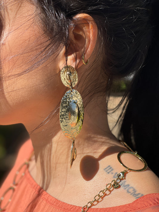 PENDIENTES LEA DORADO