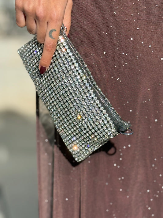 CLUTCH STRASS SILVER