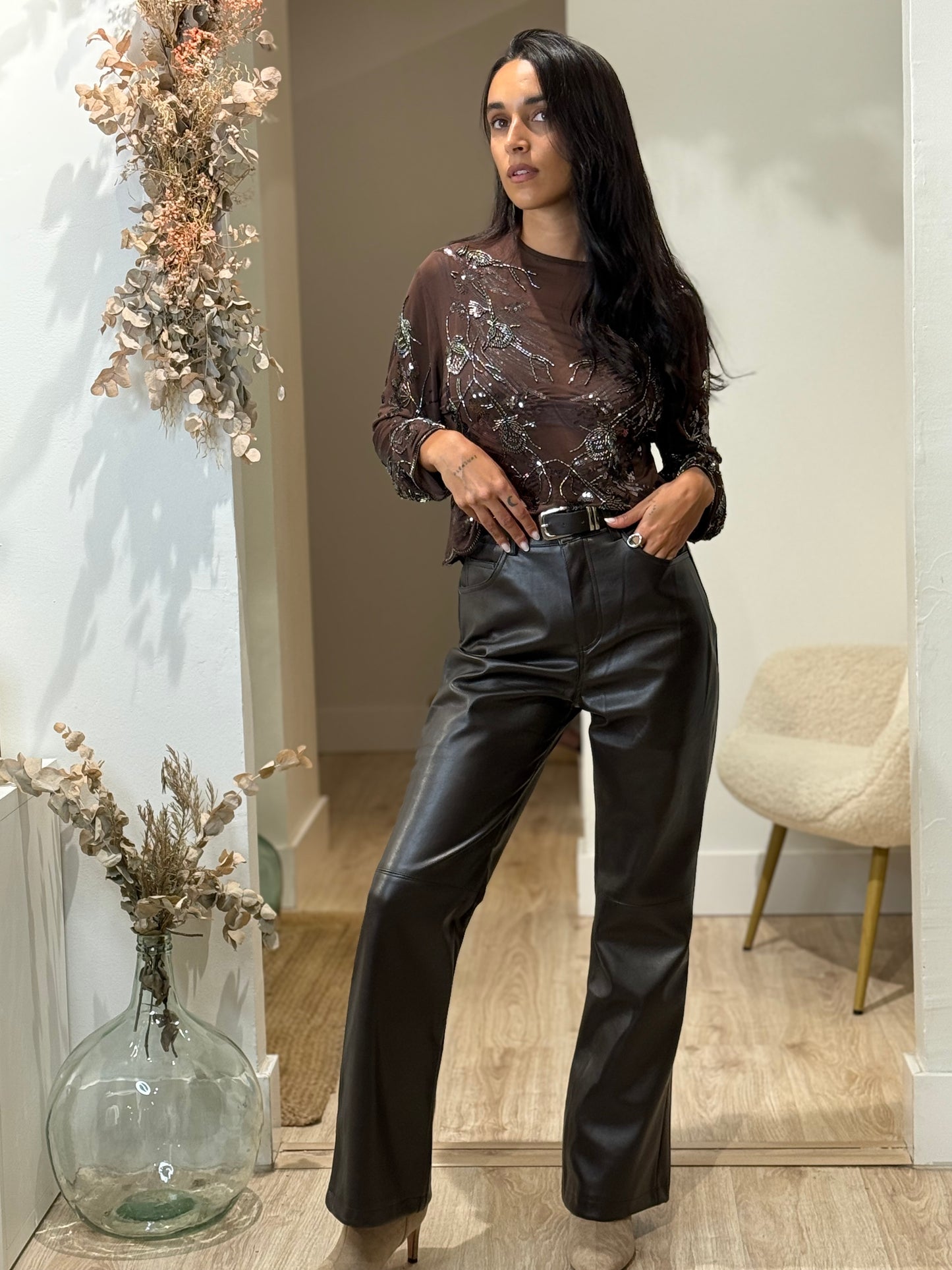 PANTALON POLIPIEL BROWN