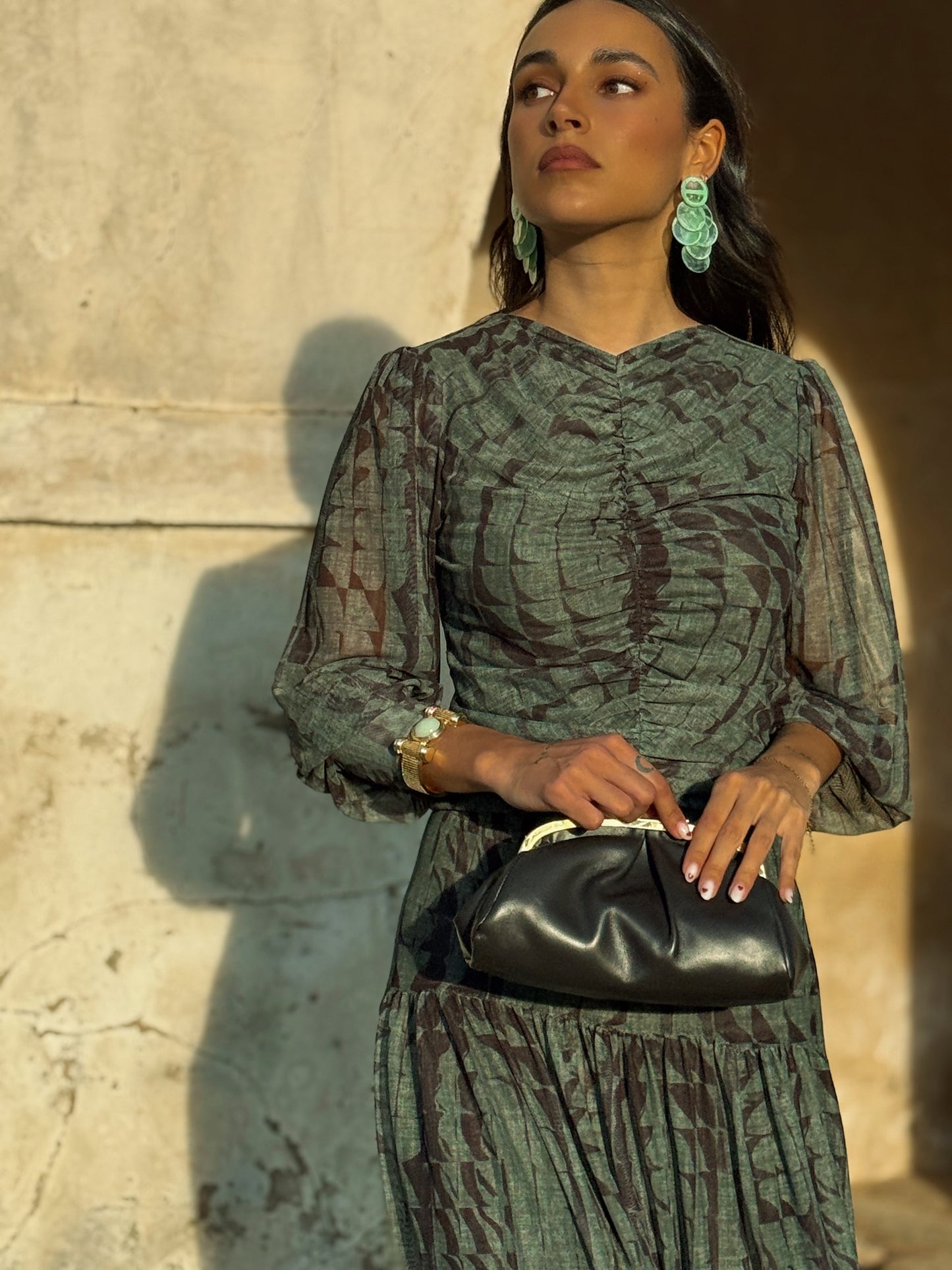 BLUSA IRINA GREEN (Preventa con Fecha Aprox de Servicio Según Talla)