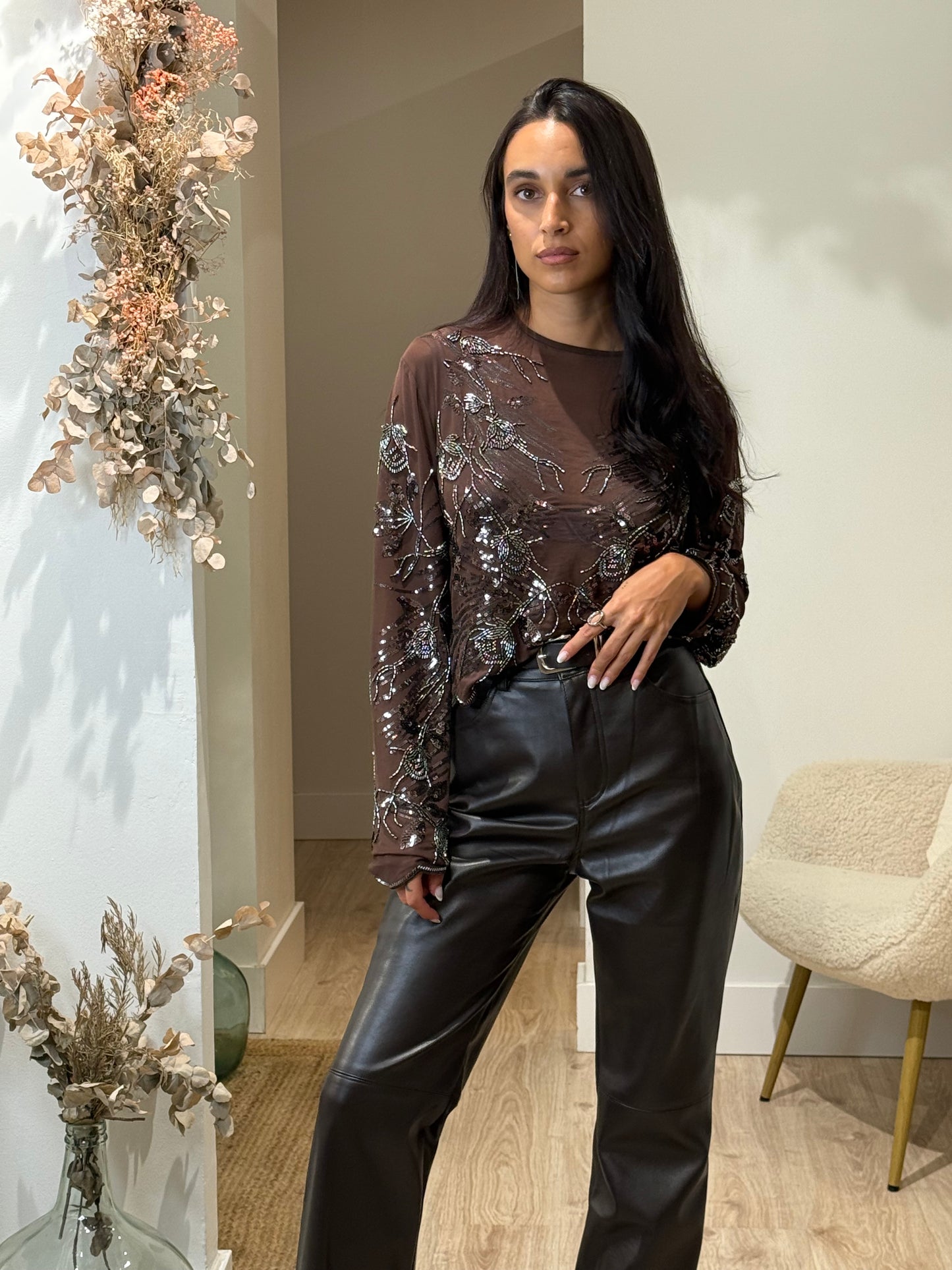 PANTALON POLIPIEL BROWN