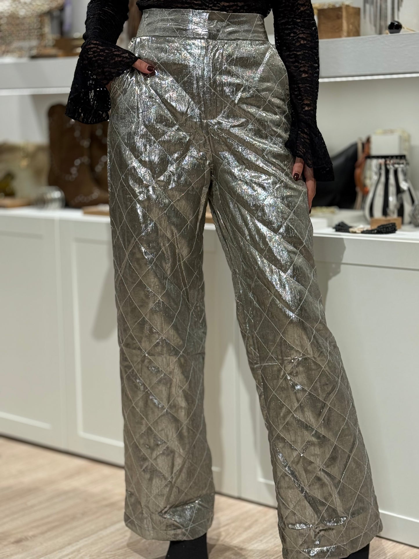 PANTALON METALIZADO SILVER