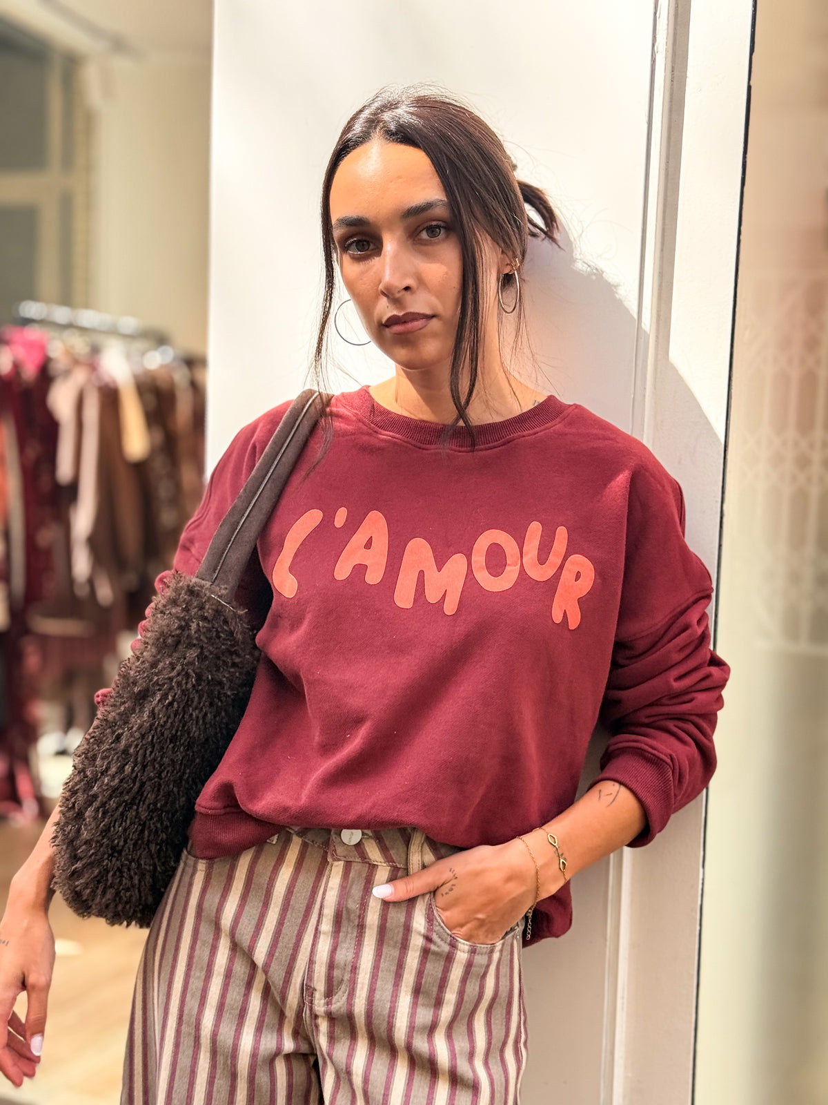 SUDADERA L´AMOUR BURDEOS