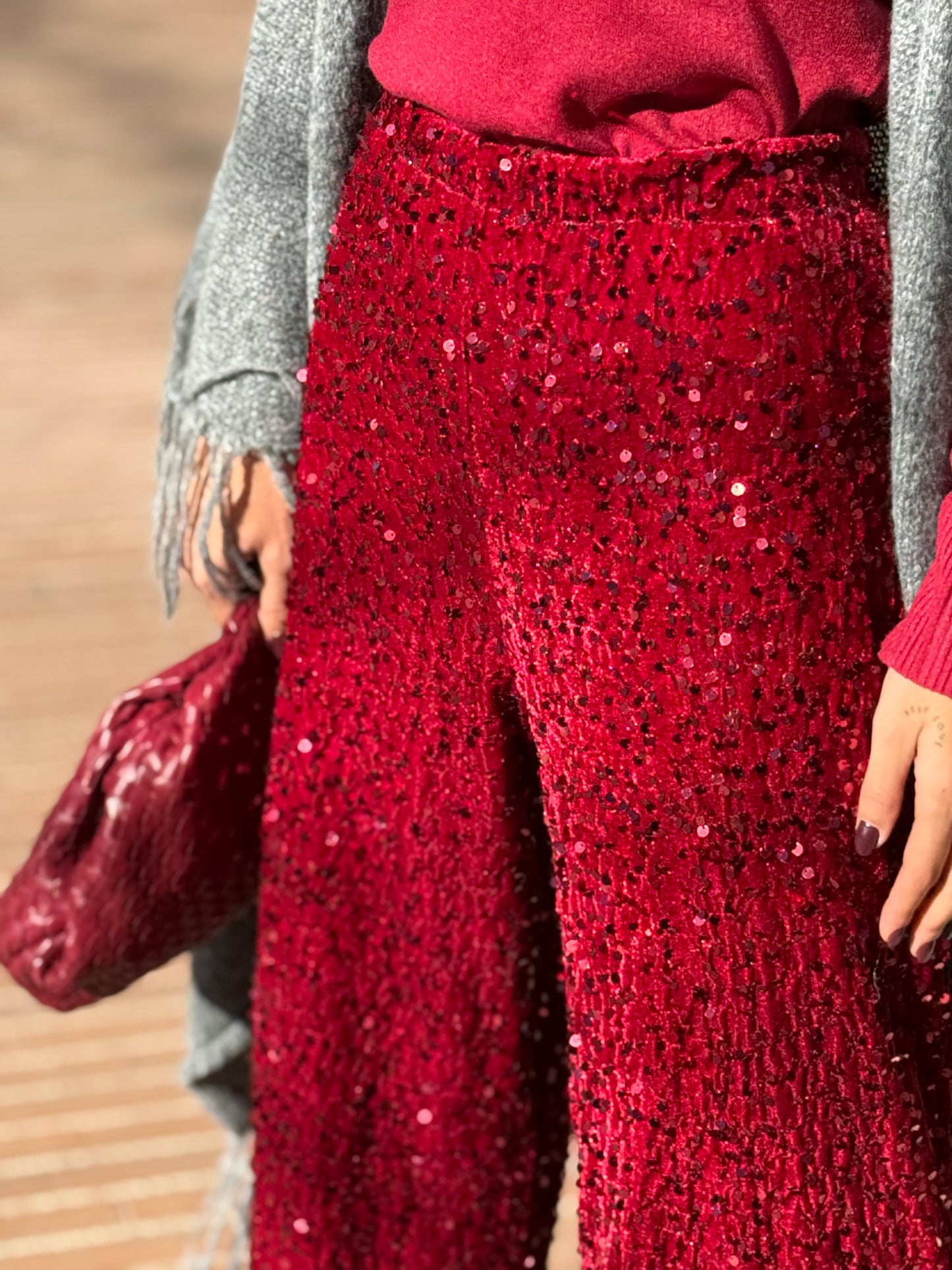 PANTALON TERCIOPELO PAILLETES