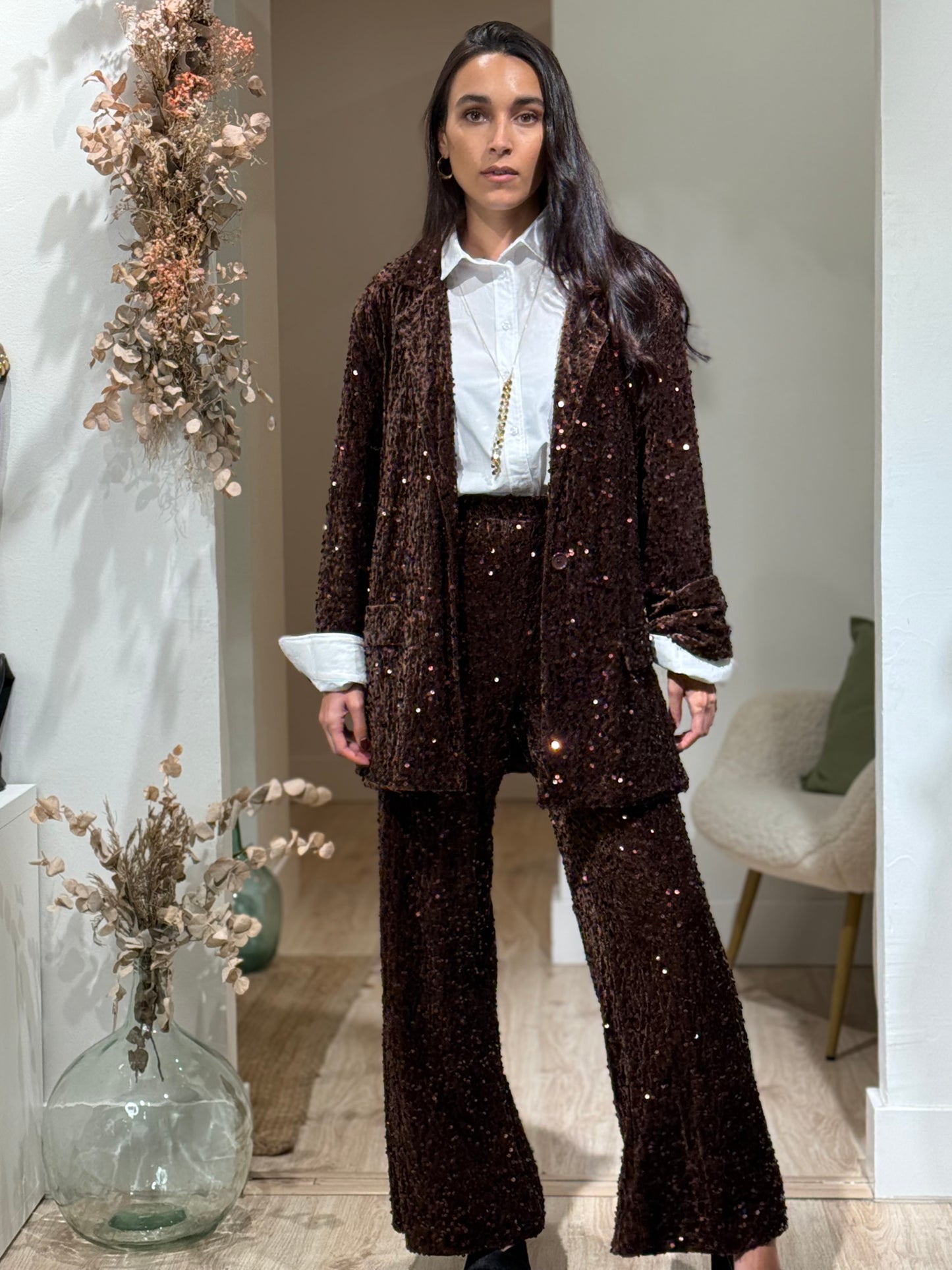 BLAZER TERCIOPELO BROWN