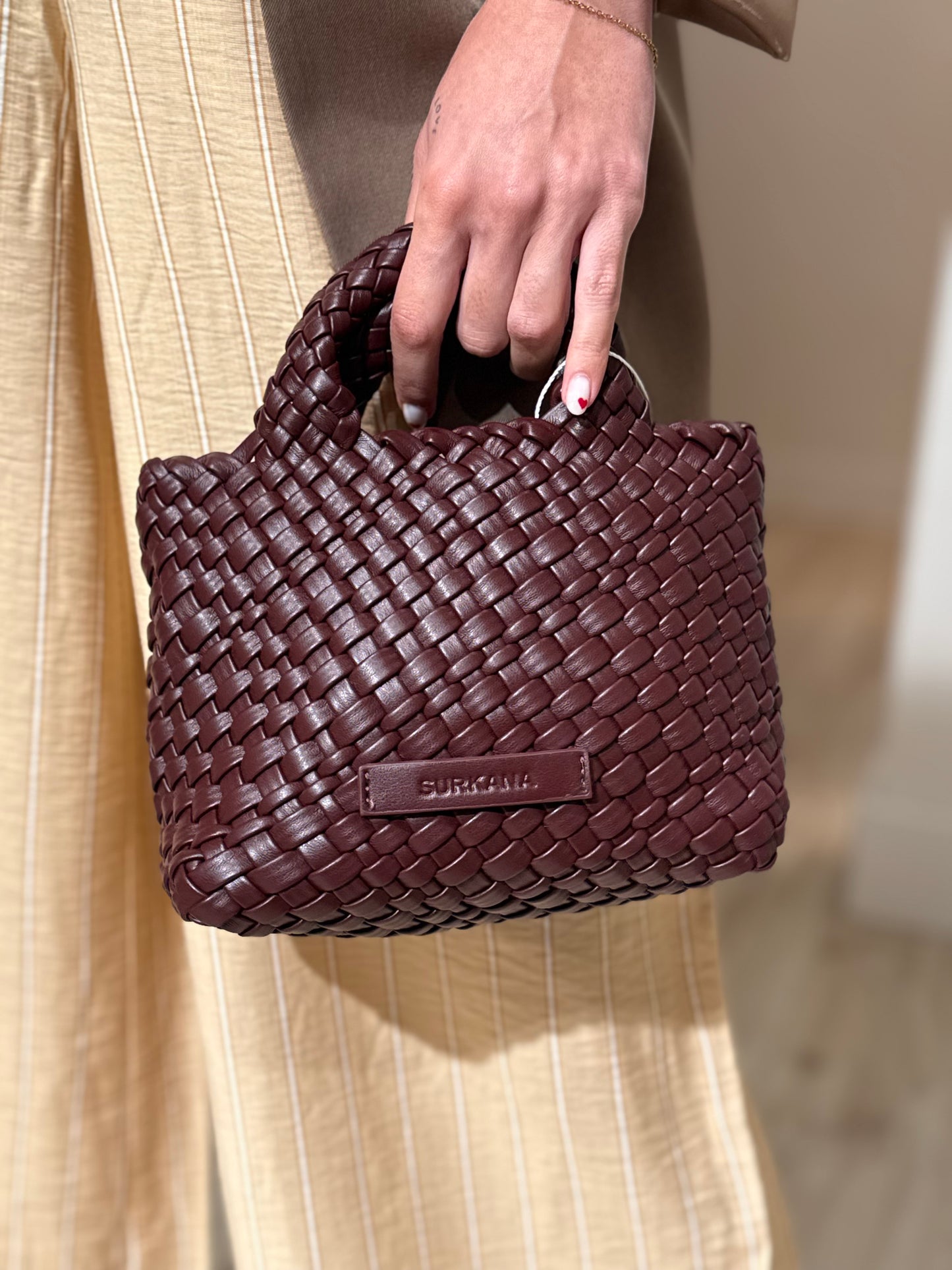 BOLSO TRENZADO BROWN