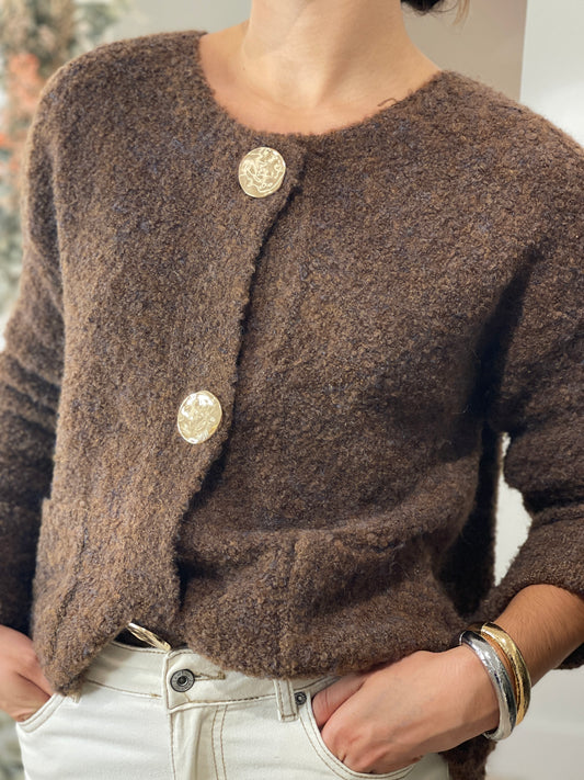 CARDIGAN BROWN