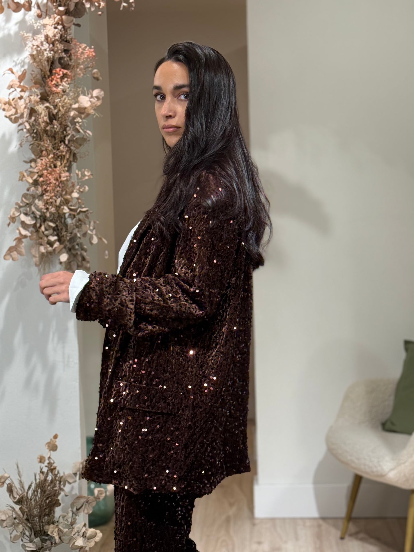 BLAZER TERCIOPELO BROWN