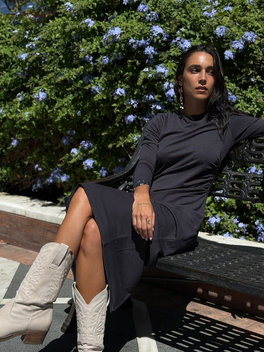 VESTIDO DRAPEADO GREY