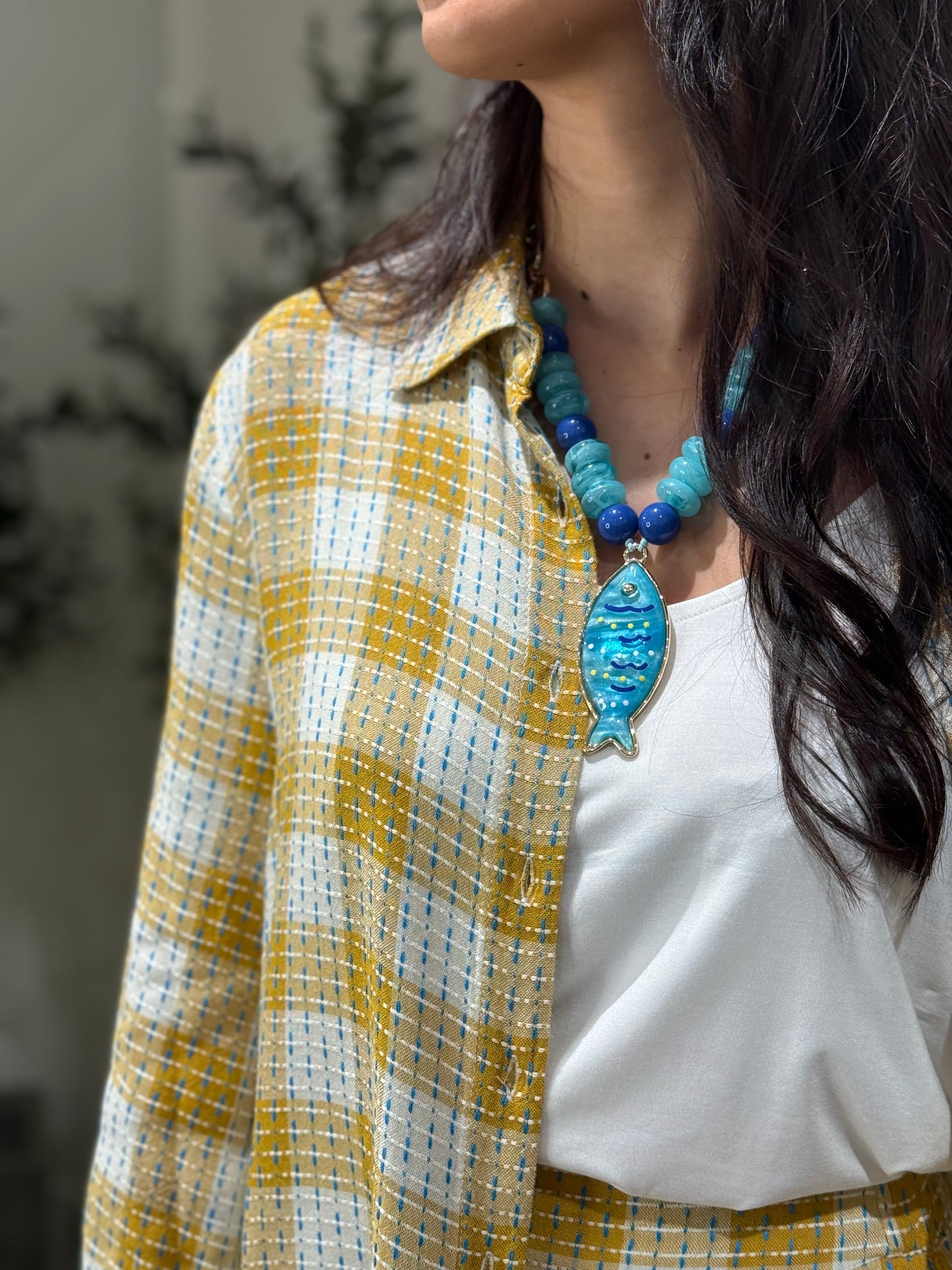 COLLAR FISH BLUE