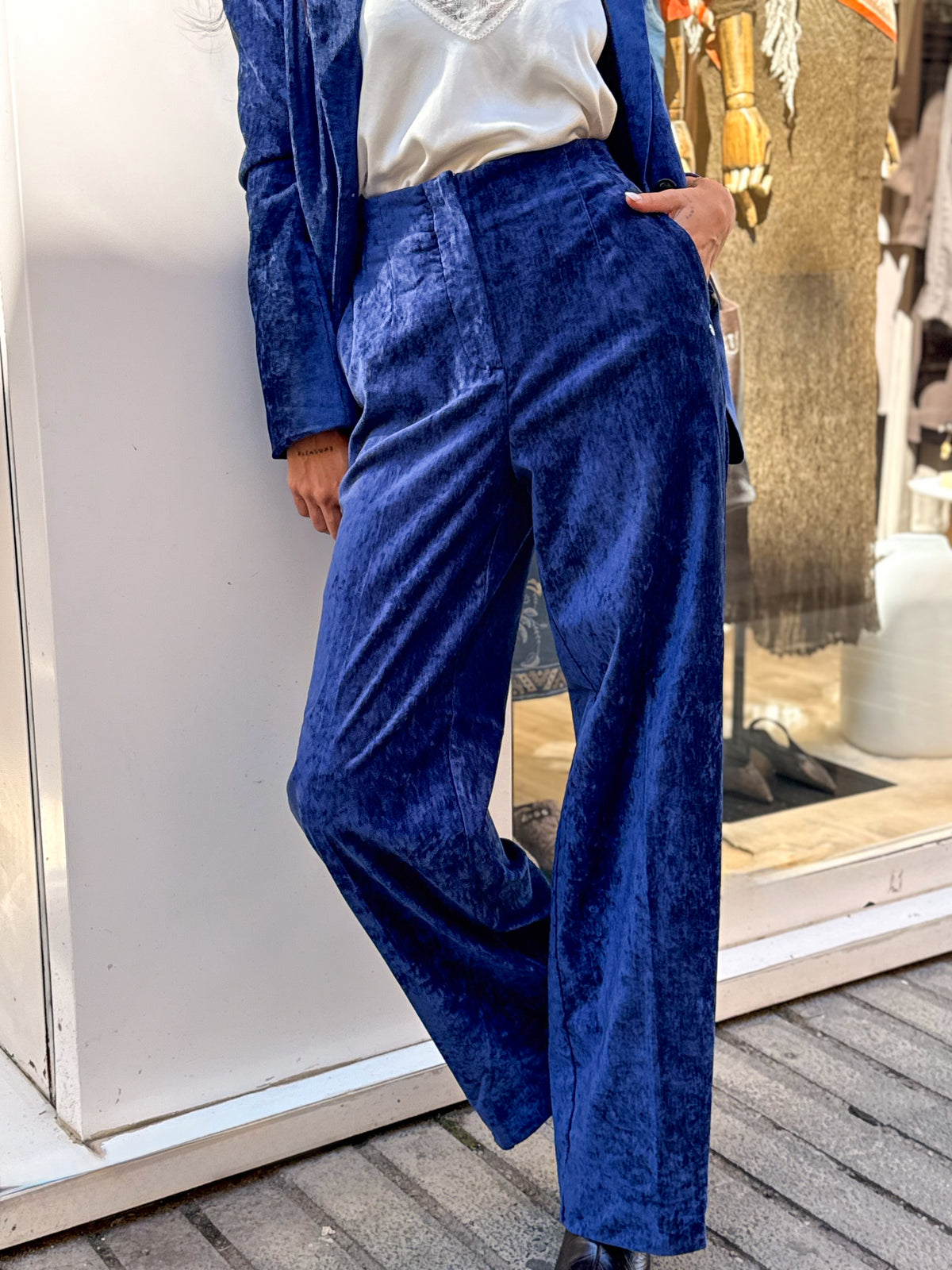 PANTALON VELVET BLUE