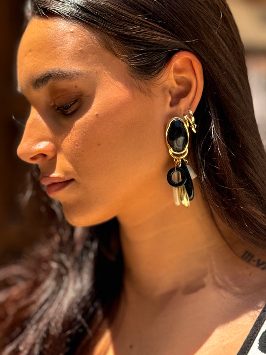 PENDIENTES IRIS BLACK