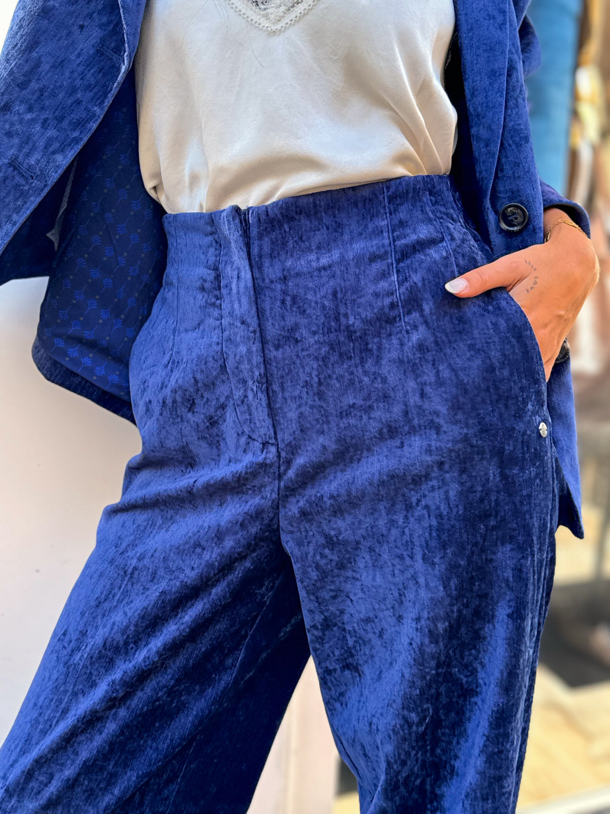 PANTALON VELVET BLUE