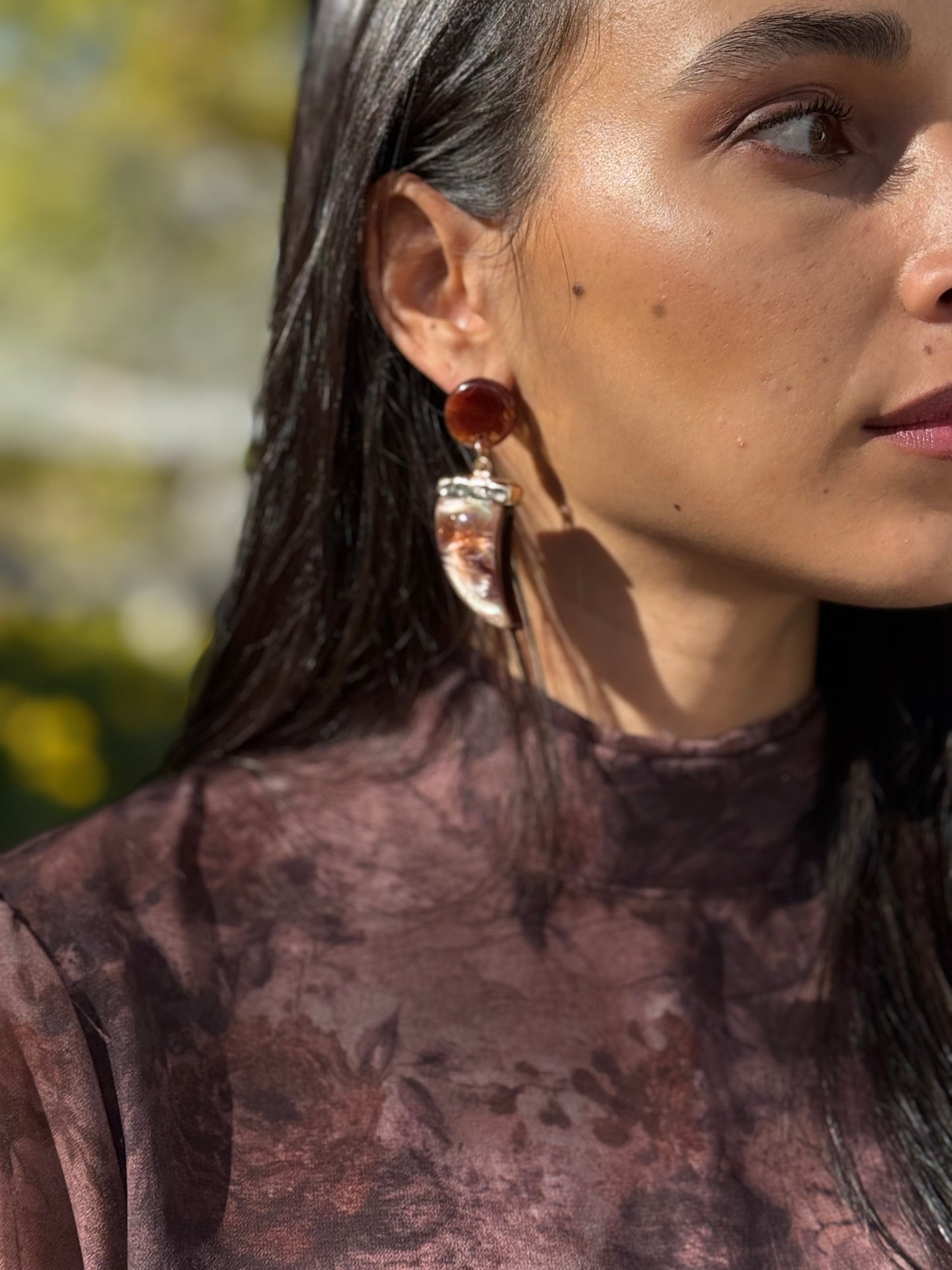 PENDIENTES COLMILLO BROWN