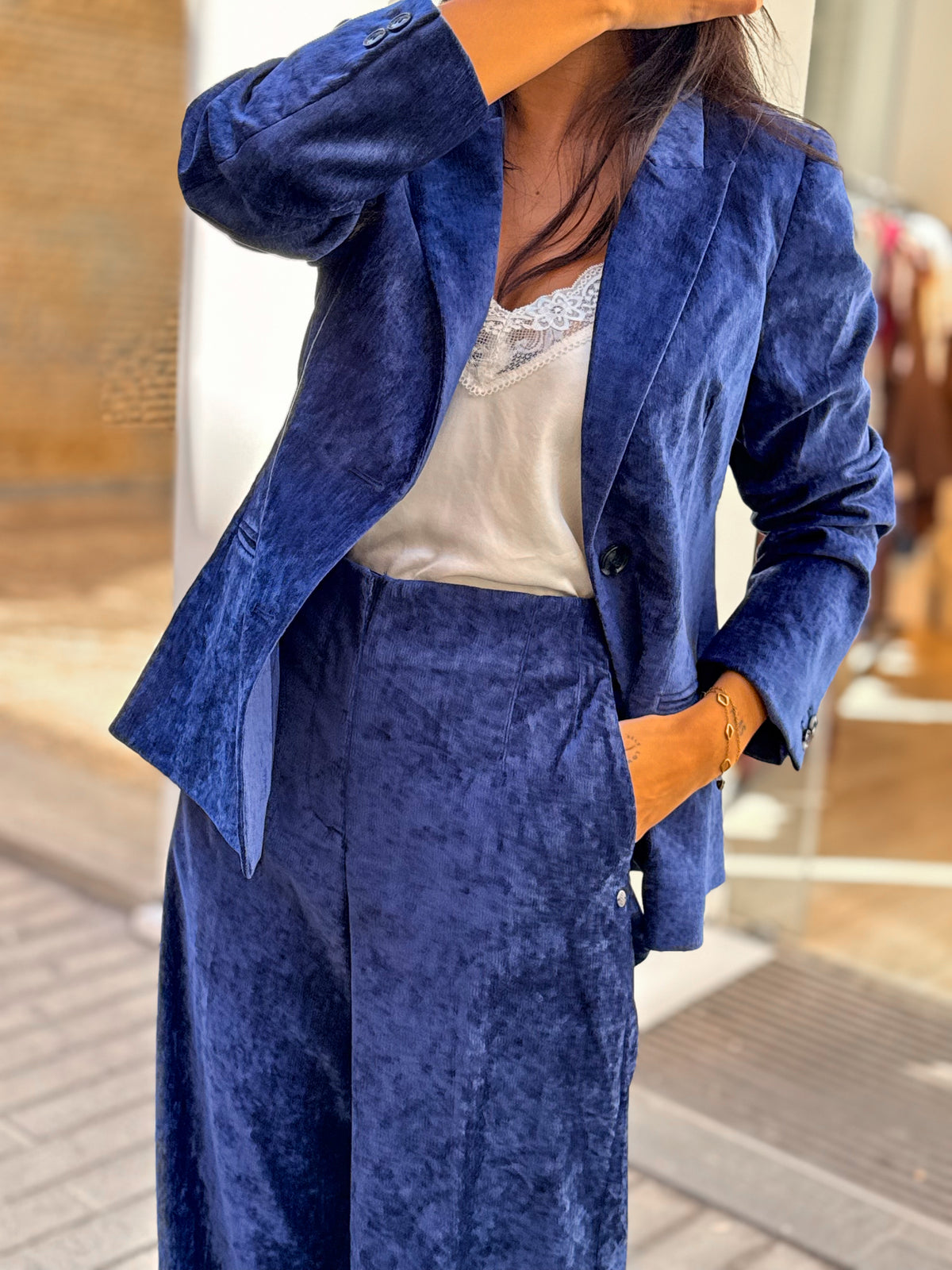 BLAZER VELVET BLUE