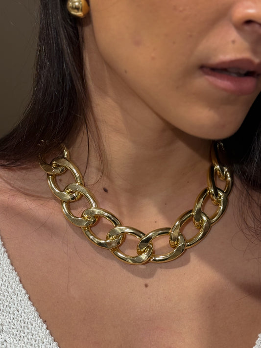 COLLAR ESLABONES DORADO