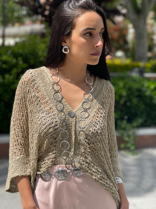 CARDIGAN HILO OLIVA