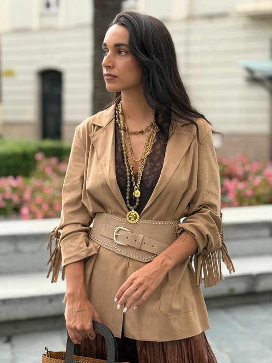CHAQUETA ANTE FLECOS