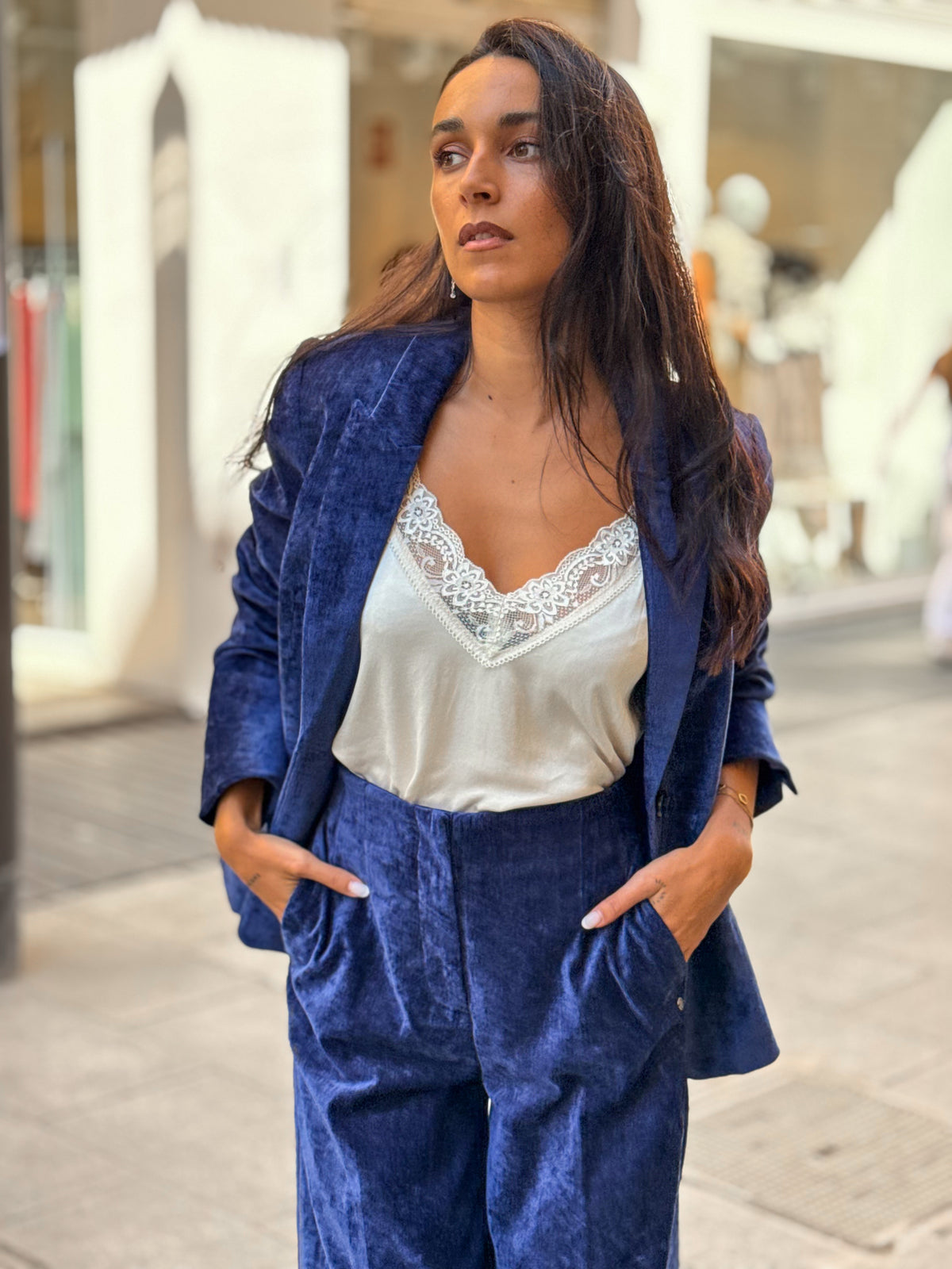 BLAZER VELVET BLUE