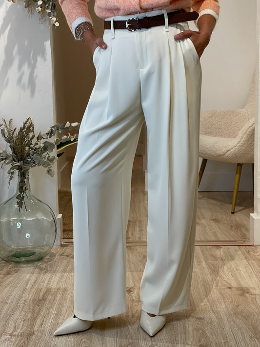 PANTALON PINZAS CREAM