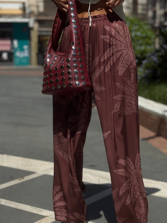 PANTALON SATINADO PALMERAS