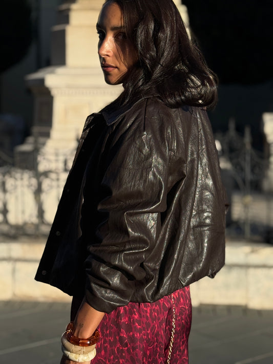 CHAQUETA POLIPIEL BROWN